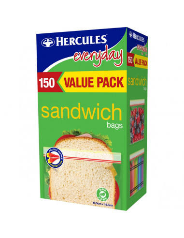 Hercules Resealable Everyday Sandwich Bags 150 pack