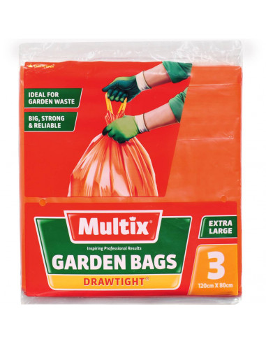 Multix Garden Drawtight Garbage Bags 3 pack