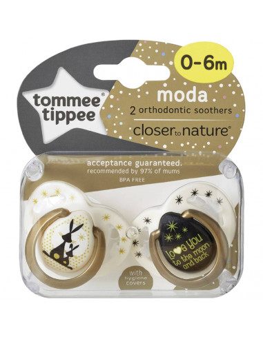Tommee Tippee Orthodontic Soothers 0 To 6 Months 2 pack
