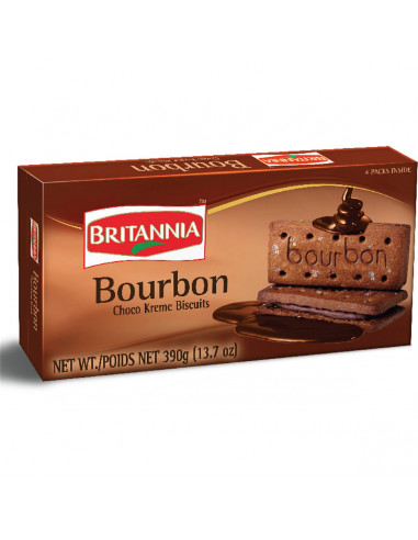 Brittania Bourbon Chocolate Biscuits  390g