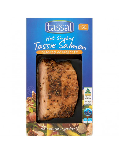 Tassal Hot Smoked Salmon Peppercorn 150g