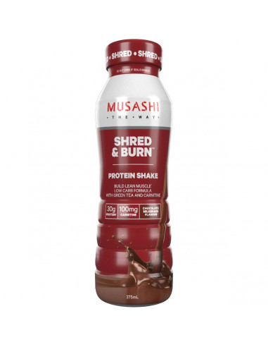 Musashi Shred & Burn Protein Shake Chocolate 375ml