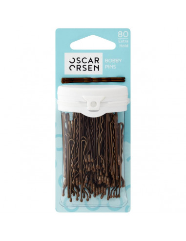 Oscar Orsen Extra Hold Bobby Pins Brown 80 pack