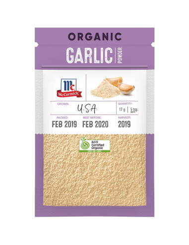 Mccormicks Organic Garlic Powder  17g