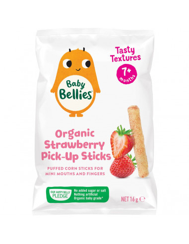 Baby Bellies Organic Strawberry Pick-up Sticks 16 g