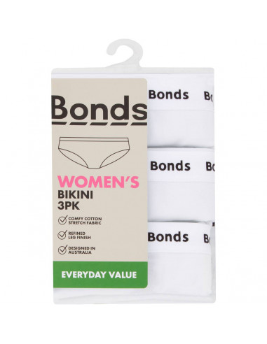 Bonds Womens Edv Bikini Size 10  3 pack