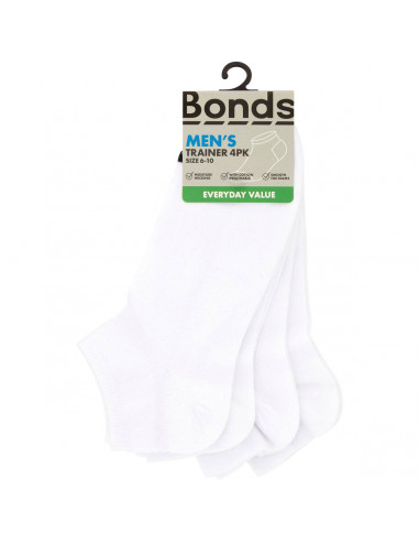 Bonds Mens Trainers Size 6 To 10 4 pack
