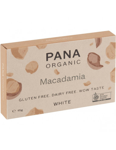 Pana Organic White Chocolate & Macadamia 45g