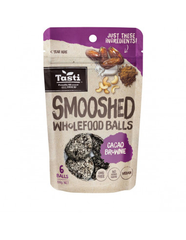Tasti Smooshed Protein Balls Dark Cacao Brownie 69g