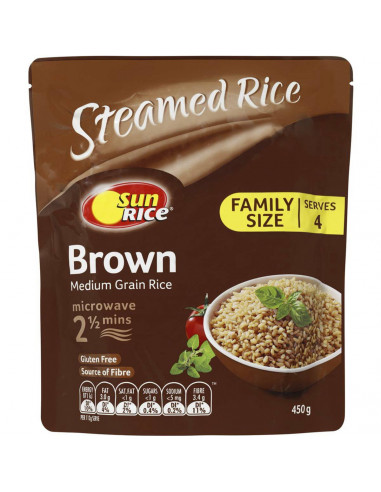 Sunrice Microwave Fragrant Brown Rice Family Sz 450g