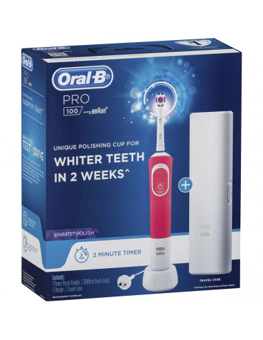 Oral-b Pro White Polishing Brush Pink D100 each