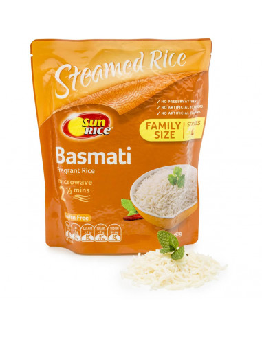 Sunrice Microwave Indian Aromatic Basmati Rice 450g