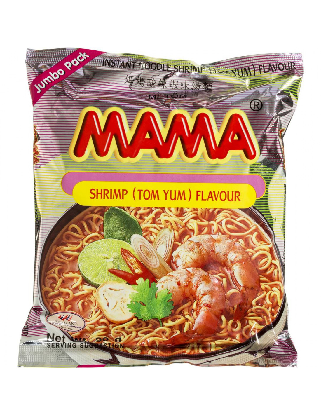 Thai agri foods co ltd Mama Jumbo Noodles Tom Yum 90g is not halal