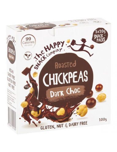 Happy Snack Chickpeas Dark Choc 5 pack