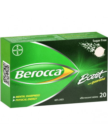 Berocca Boost Energy Vitamin With Guarana Effervescent Tablets 20 pack
