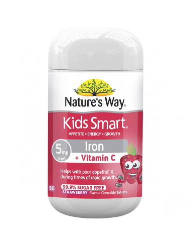 Natures Way Kids Smart Iron Chewable Tablets 50 pack