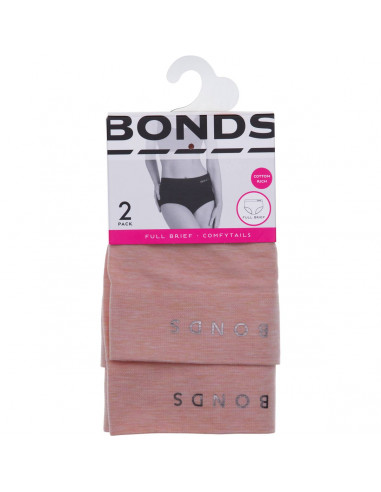Bonds Full Brief Comfytails Side Seam Free Size 12 2 pack