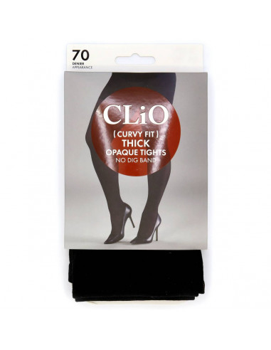 Clio Curvy Thick Tight 70d Black 2 110mm(w) X 205mm(h) X 20mm(d) each