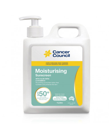 Cancer Council Moisturising Sunscreen Spf50+ Pump 1l