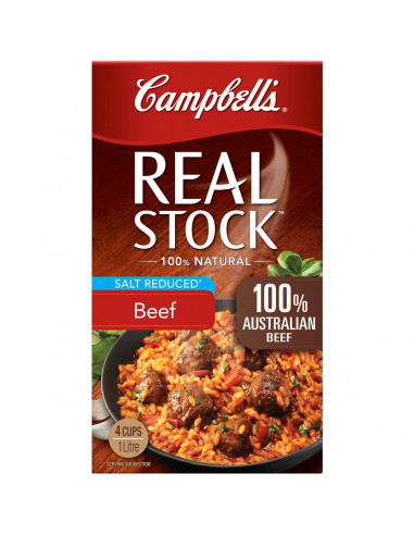 Campbells Real Beef Liquid Stock Salt Reduced 1l