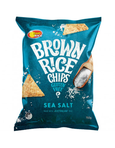 Sunrice Brown Rice Chips Sea Salt  150g