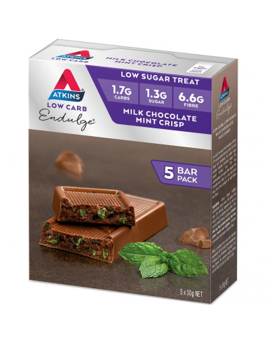 Atkins Low Carb Endulge Milk Chocolate Mint Crisp 5 pack