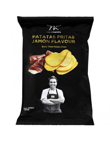 Miguel Maestre Patatas Fritas Jamon Flavour Extra Thick Potato Chips 150g