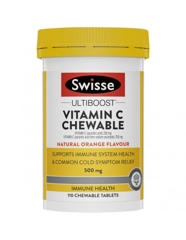 Swisse Utliboost Vitamin C Chewable Tablets Orange Flavour 110 pack
