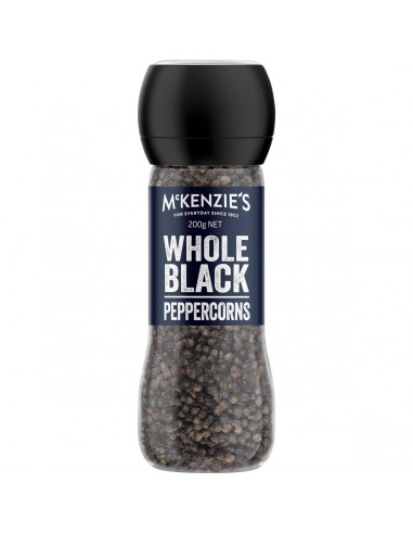 Mckenzie's Whole Black Peppercorns Grinder 200g