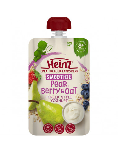 Heinz Smoothie Pear, Berry & Oat Pouch 120g