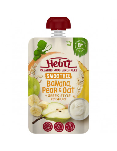 Heinz Smoothie Banana, Pear & Oat Pouch 120g