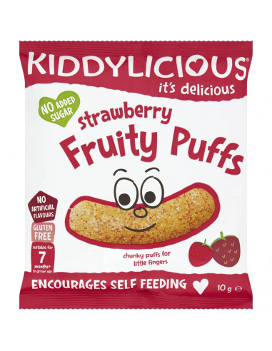 Kiddylicious Strawberry Fruity Puffs  10g