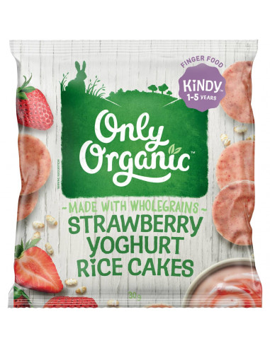 Only Organic Strawberry Yoghurt Rice Cakes  30g