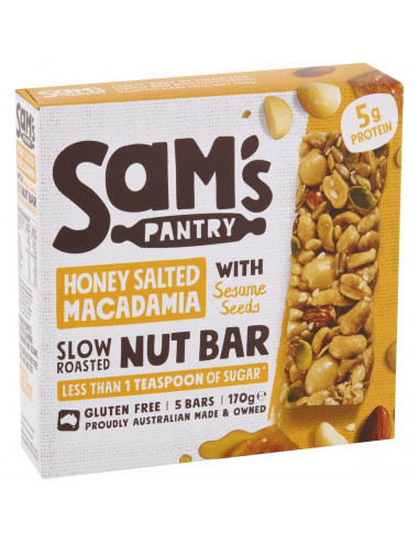 Sam's Pantry Honey Salted Macadamia Nut Bar 5 pack
