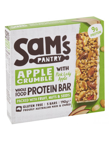 Sam's Pantry Apple Crumble Protein Bar  5 pack