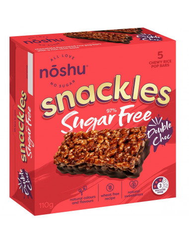 Noshu Sugar Free Double Choc Snackles 5 pack