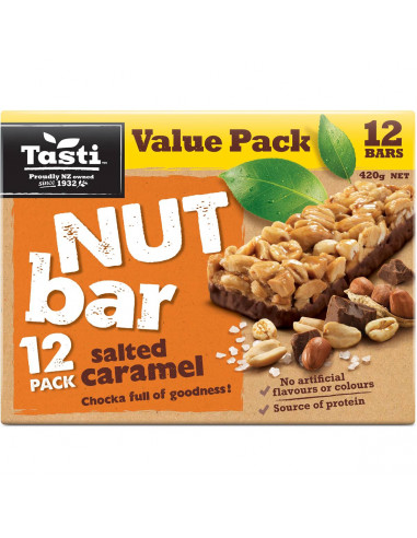 Tasti Nut Bar Salted Caramel  12 pack