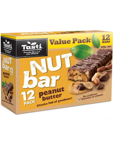 Tasti Peanut Butter Bars Value Pack  12 pack
