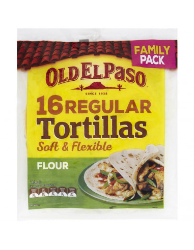 Old El Paso Mexican Family Tortillas 16pk 640g