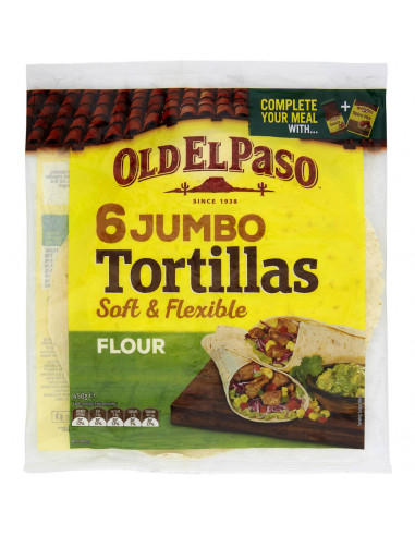 Old El Paso Mexican Jumbo Burito Tortillas 6 pack
