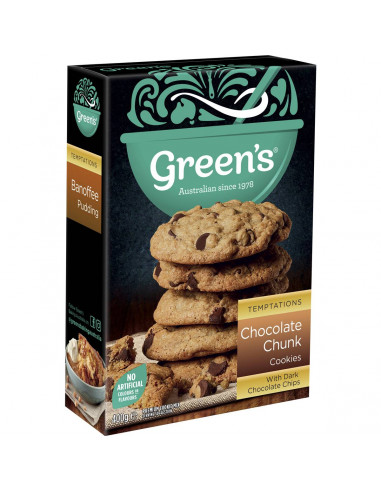 Green's Chocolate Chunk Cookies With Dark Chocolate Chips 400g