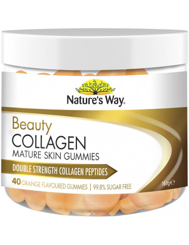Nature's Way Beauty Collagen Mature Skin Gummies Orange Flavoured 40 pack