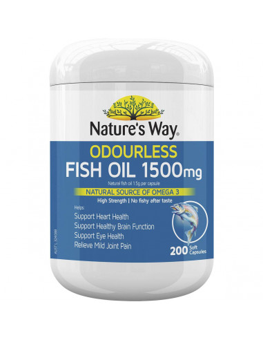 Nature's Way Odourless Fish Oil 1500mg  200 pack