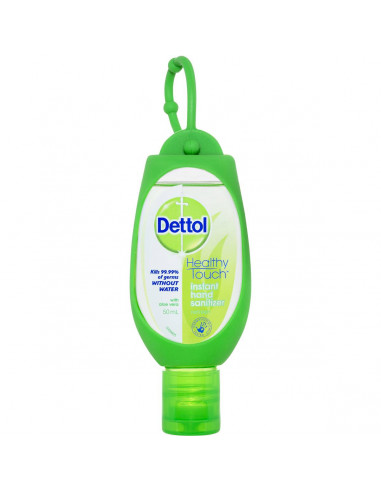 Dettol Instant Hand Sanitiser Refresh With Aloe Vera Clip On 50ml