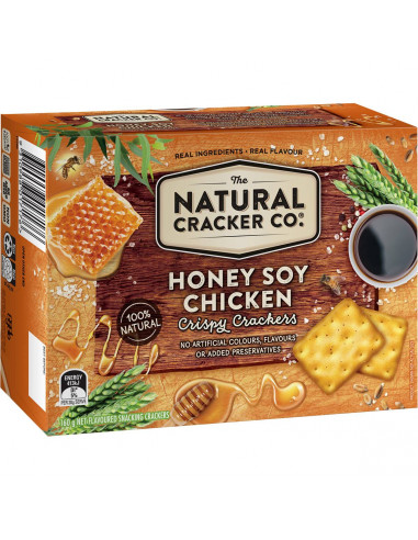 The Natural Cracker Co. Honey Soy Chicken Crispy Crackers 160g