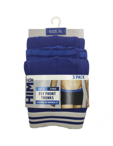 For Him Fly Front Trunks Xlarge Assorted 3 pack