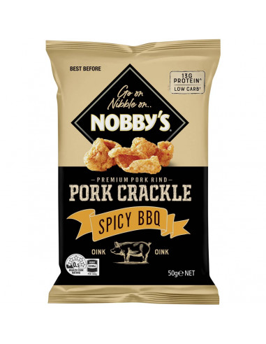 Nobby's Pork Crackle Spicy Bbq 50g