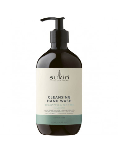 Sukin Cleansing Hand Wash Eucalyptus & Tea Tree Pump 500ml