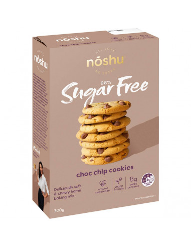 Noshu 98% Sugar Free Choc Chip Bake Mix 300g