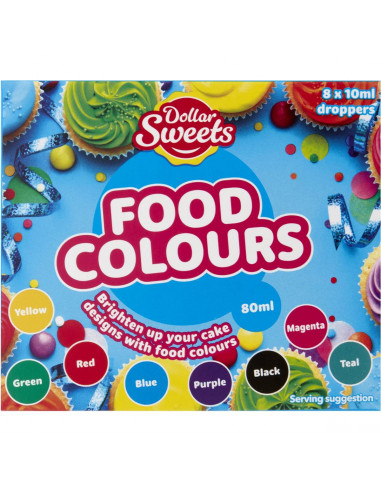 Dollar Sweets Artificial Food Colours 8 pack